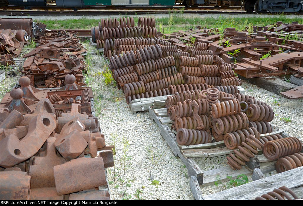 Old Truck springs laying on the yard